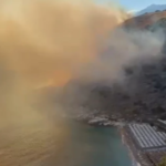 Zjarr i madh në kodrat e Lllamanës ne Himarë
